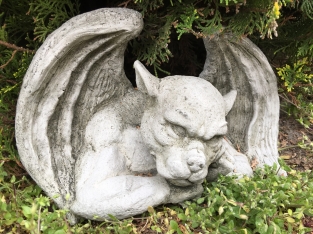 De Denker- Gargoyle- decoratie voor de muur - Stone Monster- middeleeuwse figuren tuin.